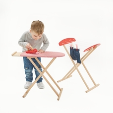 Wooden Ironing Board and Clothes Horse Set
