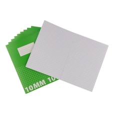 Classmates A4 Tough Cover Exercise Book 80 Page, Green, 10mm Squared - Pack of 50