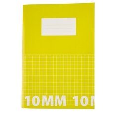 Classmates A4 Tough Cover Exercise Books 80 Page, Yellow, 10mm Squared - Pack of 50