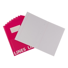 Classmates A4 Tough Cover Exercise Book 80 Page, Pink, 8mm Ruled With Margin - Pack of 50