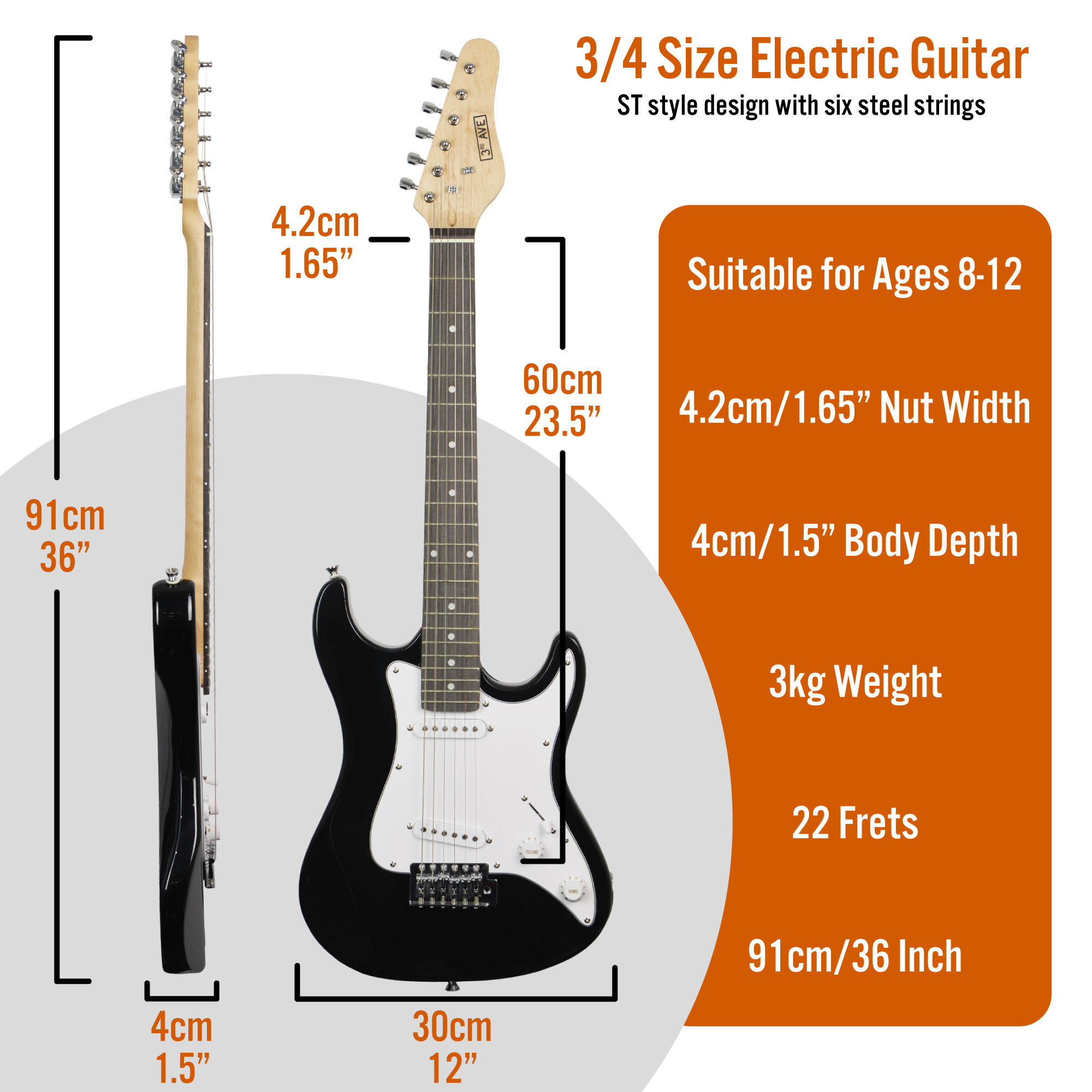 HC1802566 - Rocket Electric Guitar Pack - 3/4 | Findel