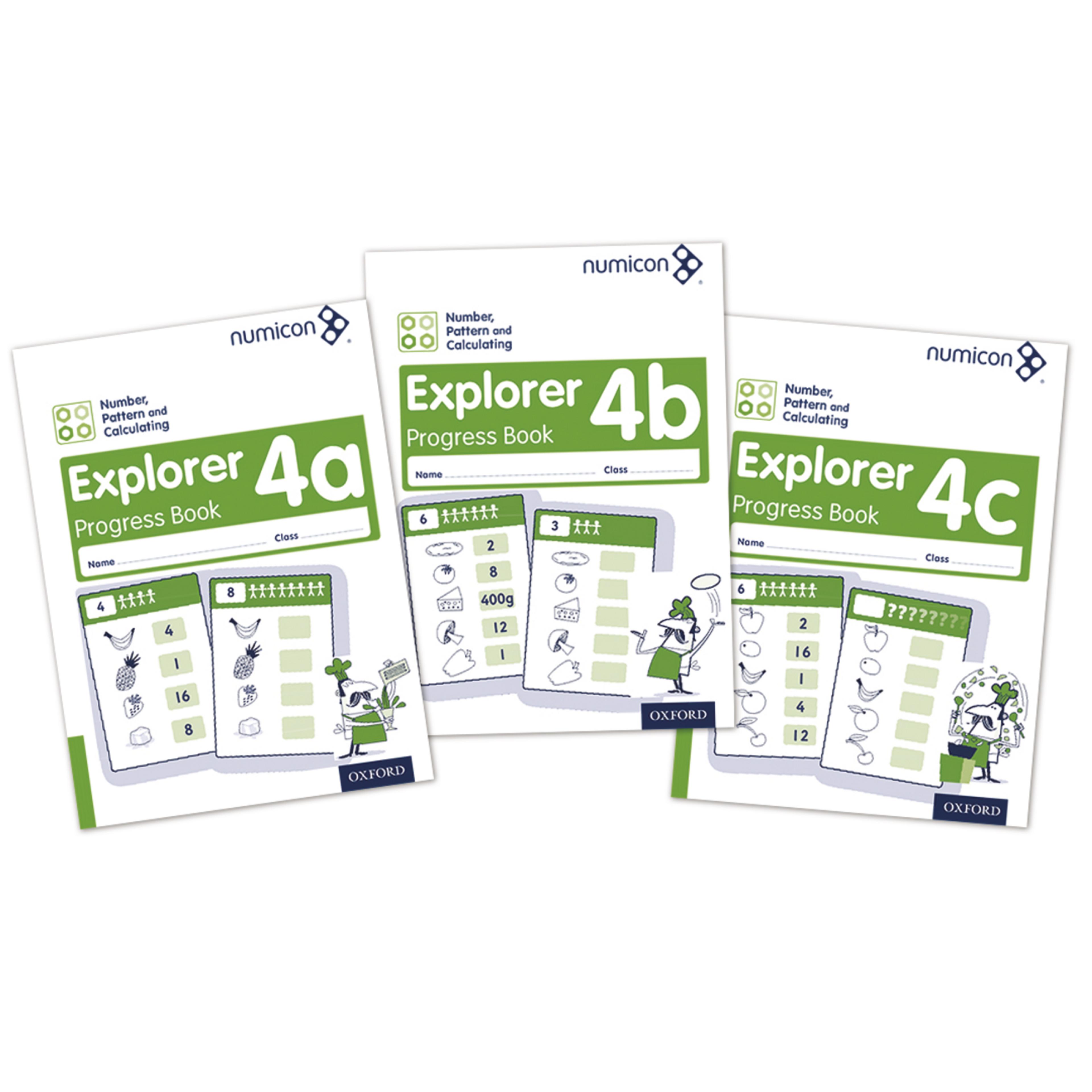 Numicon Number 4 Explorer Progress Book ABC