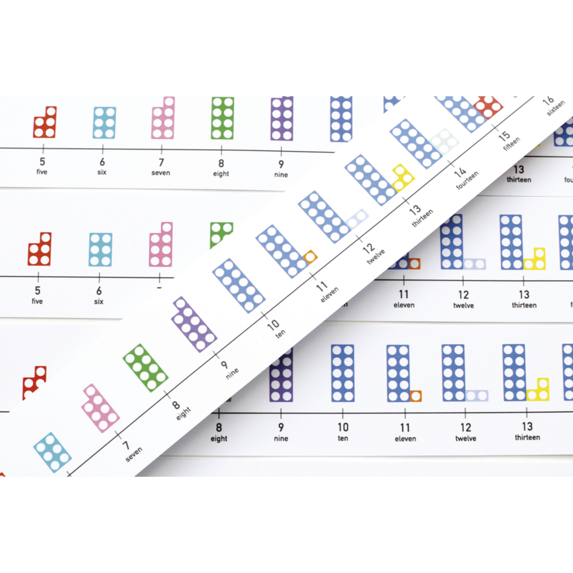 Numicon Table Top Number Lines Pack Of 5