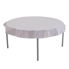 PVC Circular Table Cover - Silver Grey - 1.3m
