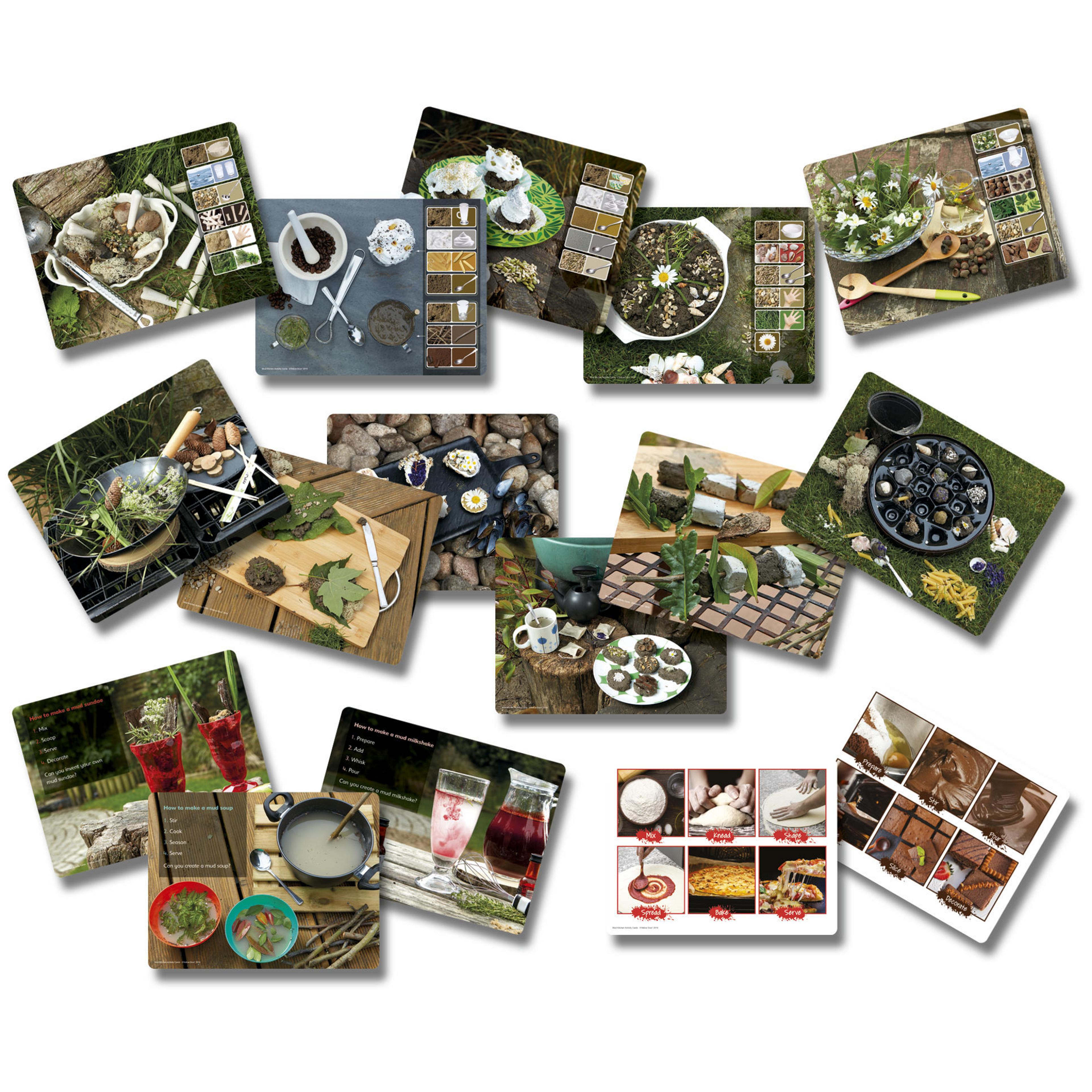 Yellow DOOR Mud Kitchen Activity Cards - Pack of 16