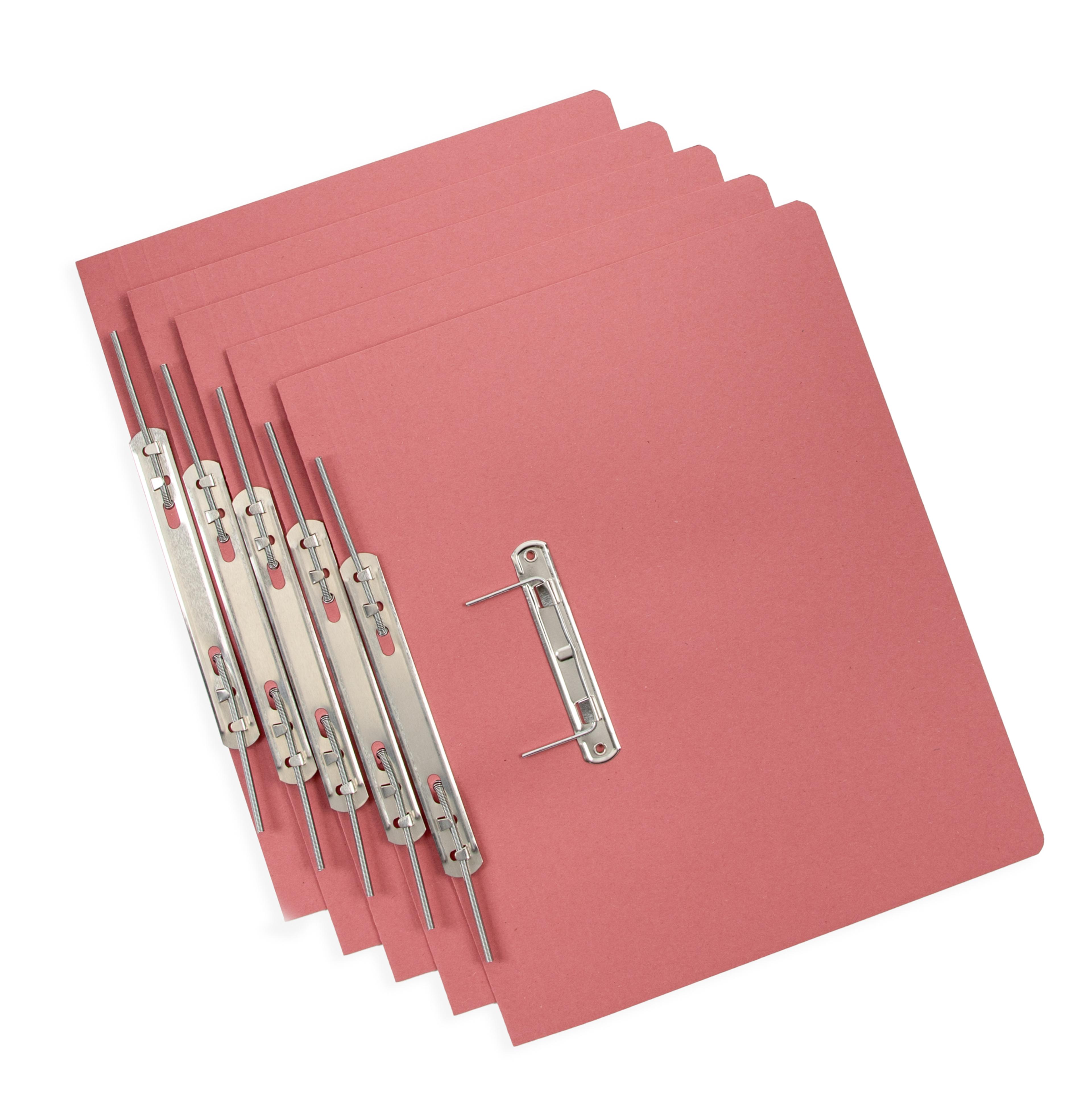 EASTLIGHT Transfer Spring Files - Foolscap - Pink - Pack of 50