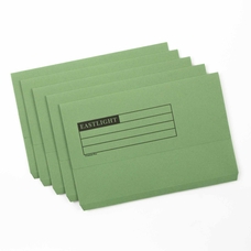 EASTLIGHT Document Wallets - Foolscap - Green - Pack of 50