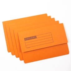 EASTLIGHT Document Wallets - Foolscap - Orange - Pack of 50