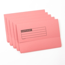 EASTLIGHT Document Wallets - Foolscap - Pink - Pack of 50