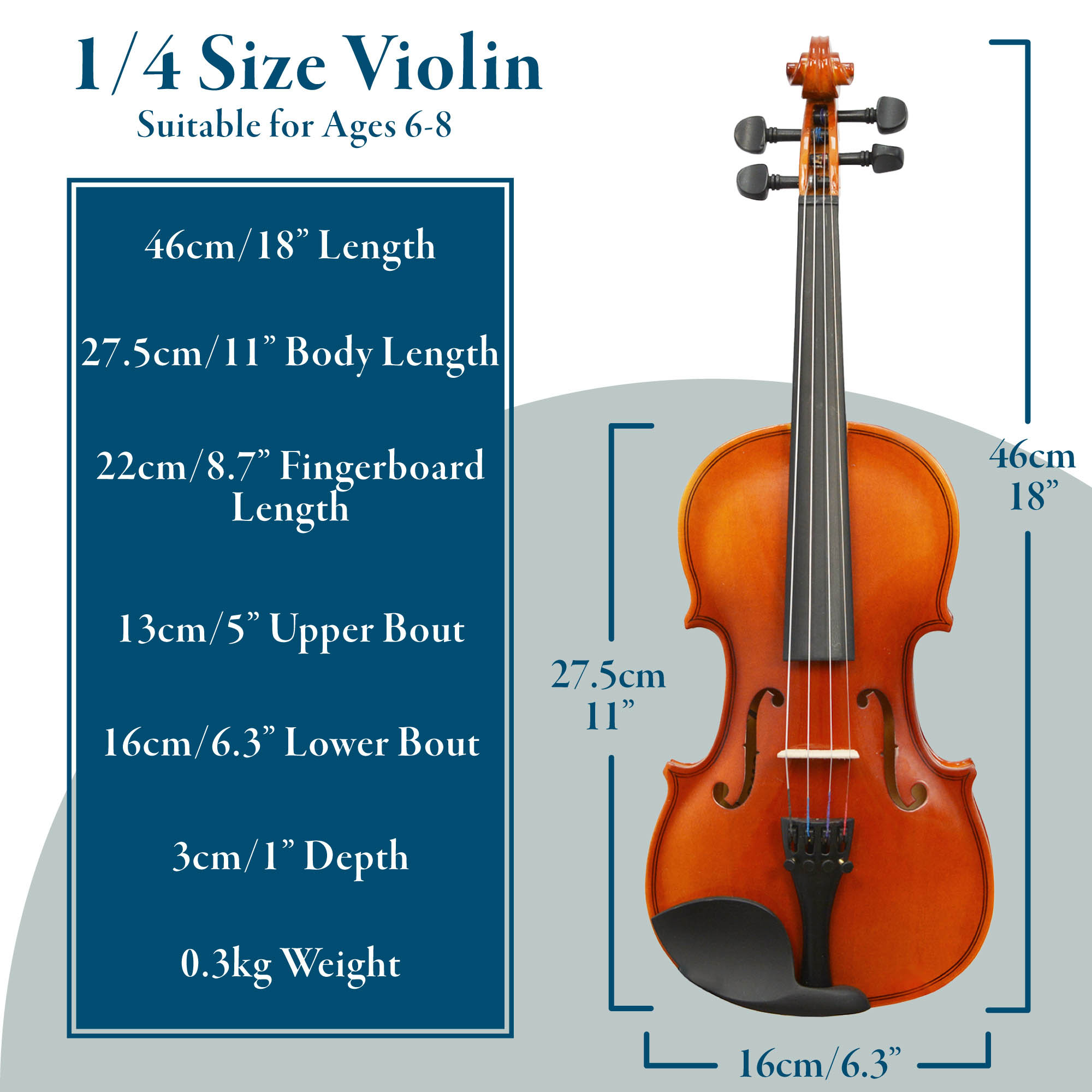 HC1810364 - Forenza Uno Series Violin - 1/4 Size | Findel