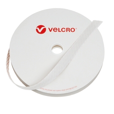 VELCRO Brand Stick on Tape (Hook Only) - 25mm - White 