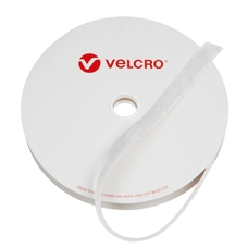VELCRO Brand Stick on Tape (Loop Only) - 25mm - White 