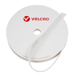 VELCRO Brand Stick on Tape (Loop Only) - 25mm - White 