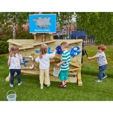 Red Monkey Play Outdoor Waterwall Complete With Castors
