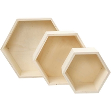 Hexagonal Storage Boxes from Hope Education - Pack of 3
