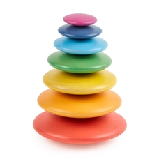 TickiT Rainbow Wooden Buttons - 7 Piece