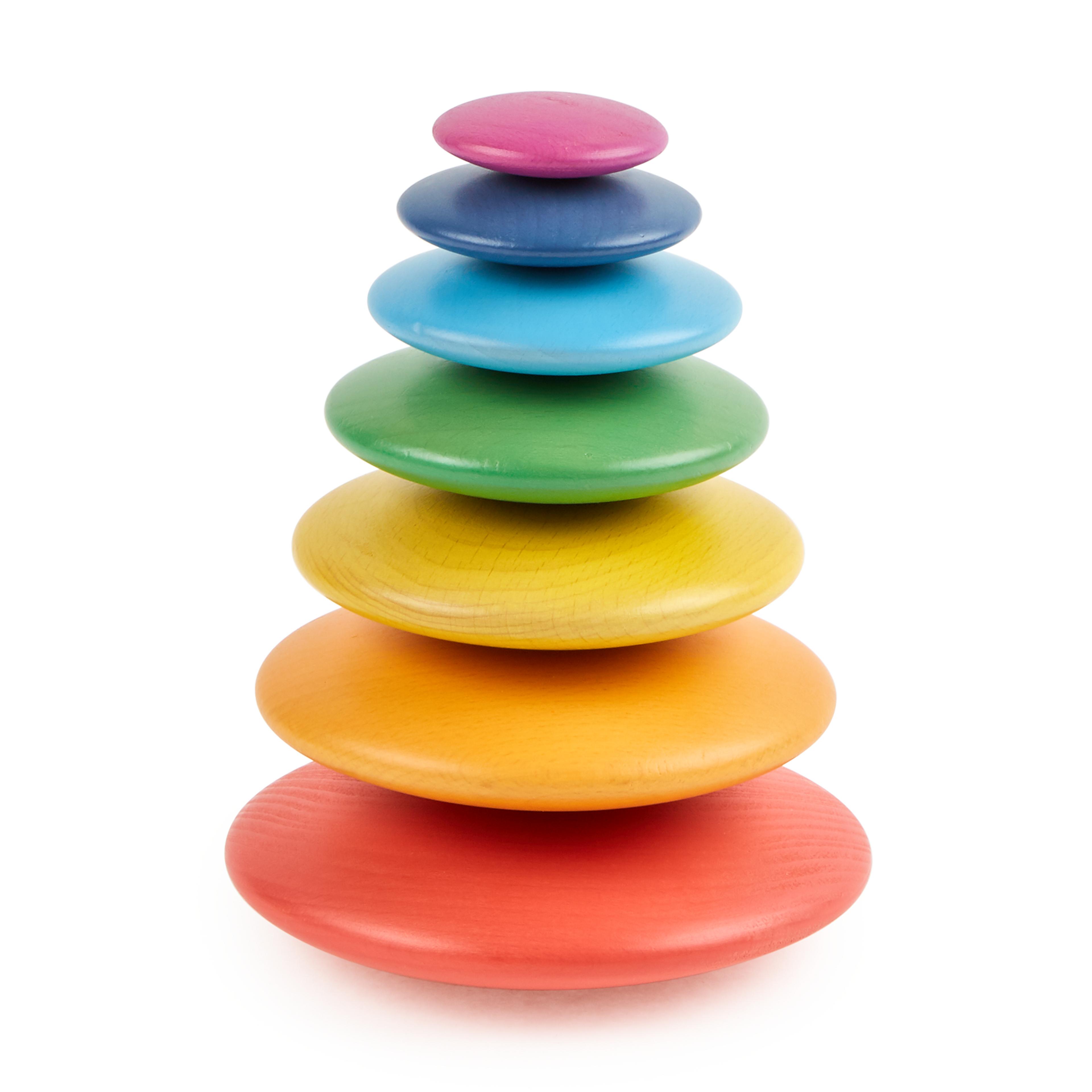 tickit Rainbow Wooden Buttons - 7 Piece