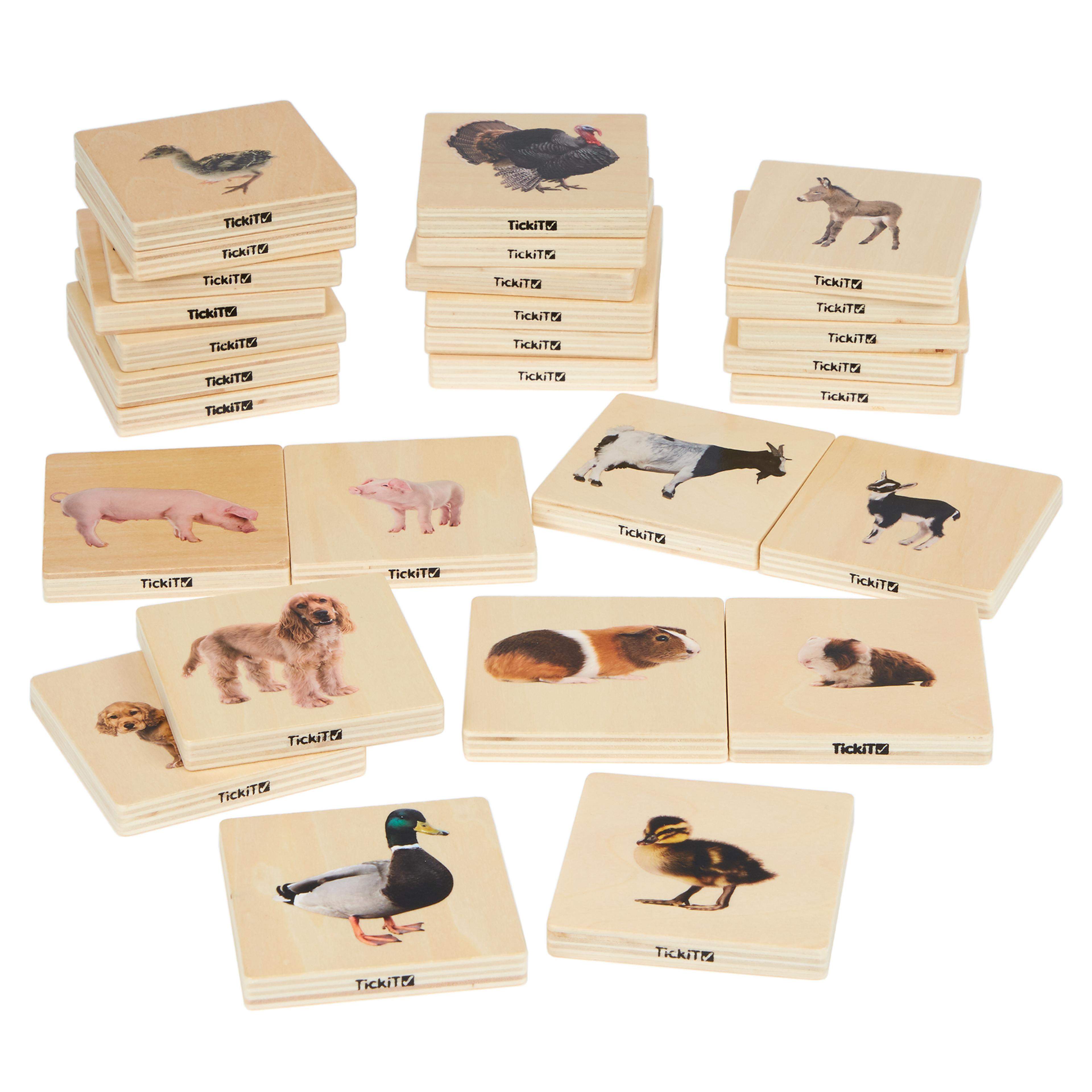 tickit Domestic Animal Family Match - 28 Piece