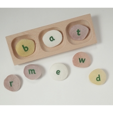Yellow Door Wooden Word Tray - 3 Section 