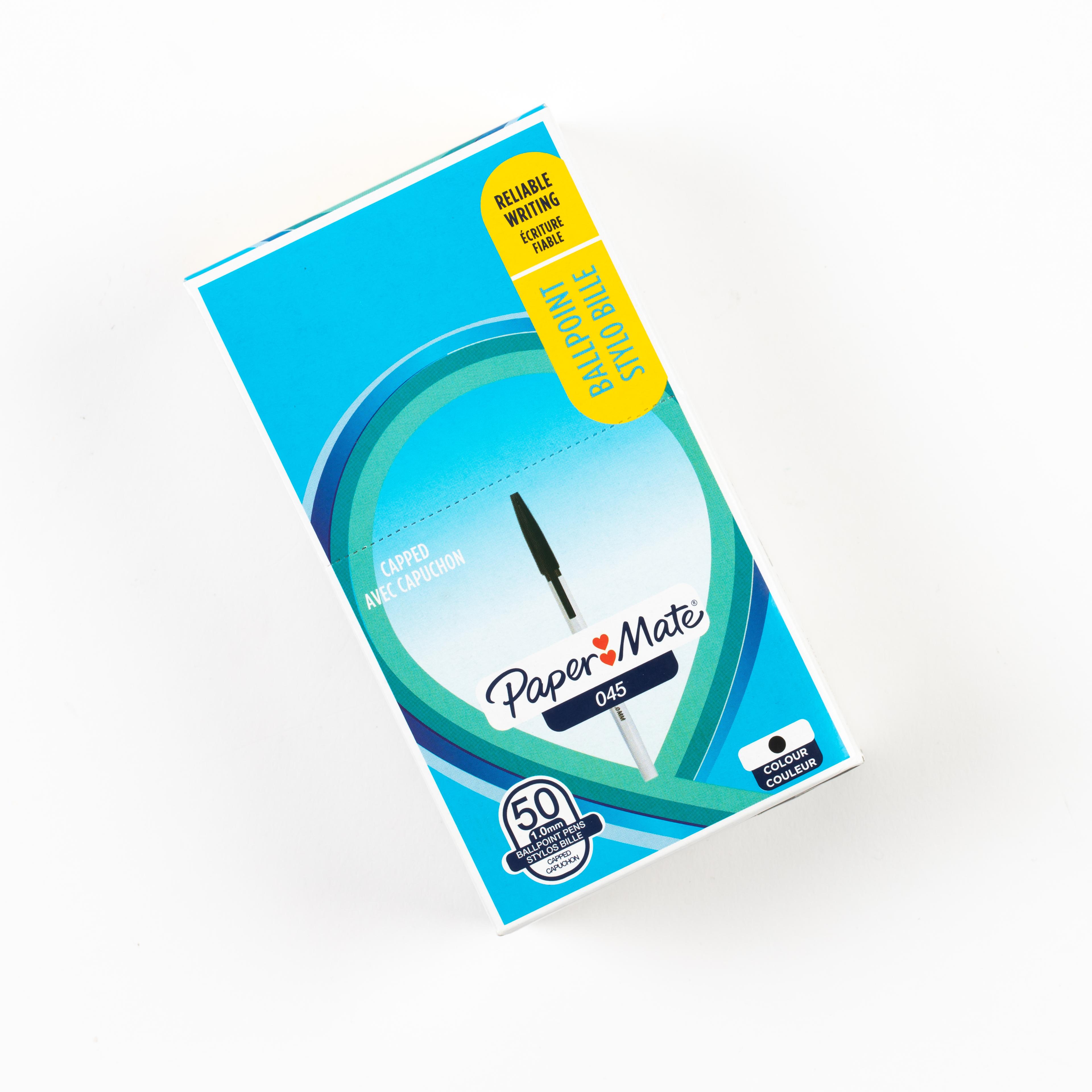 Paper Mate Ballpoint Stick Pen - Black - Pack of 50