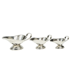 Metal Gravy Boats Assorted Size - Pack of 3 