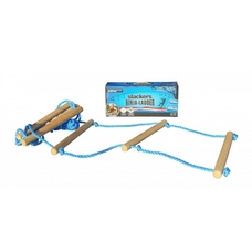 Slackers Ninja Line Ladder - Blue/Wood - 2.5m