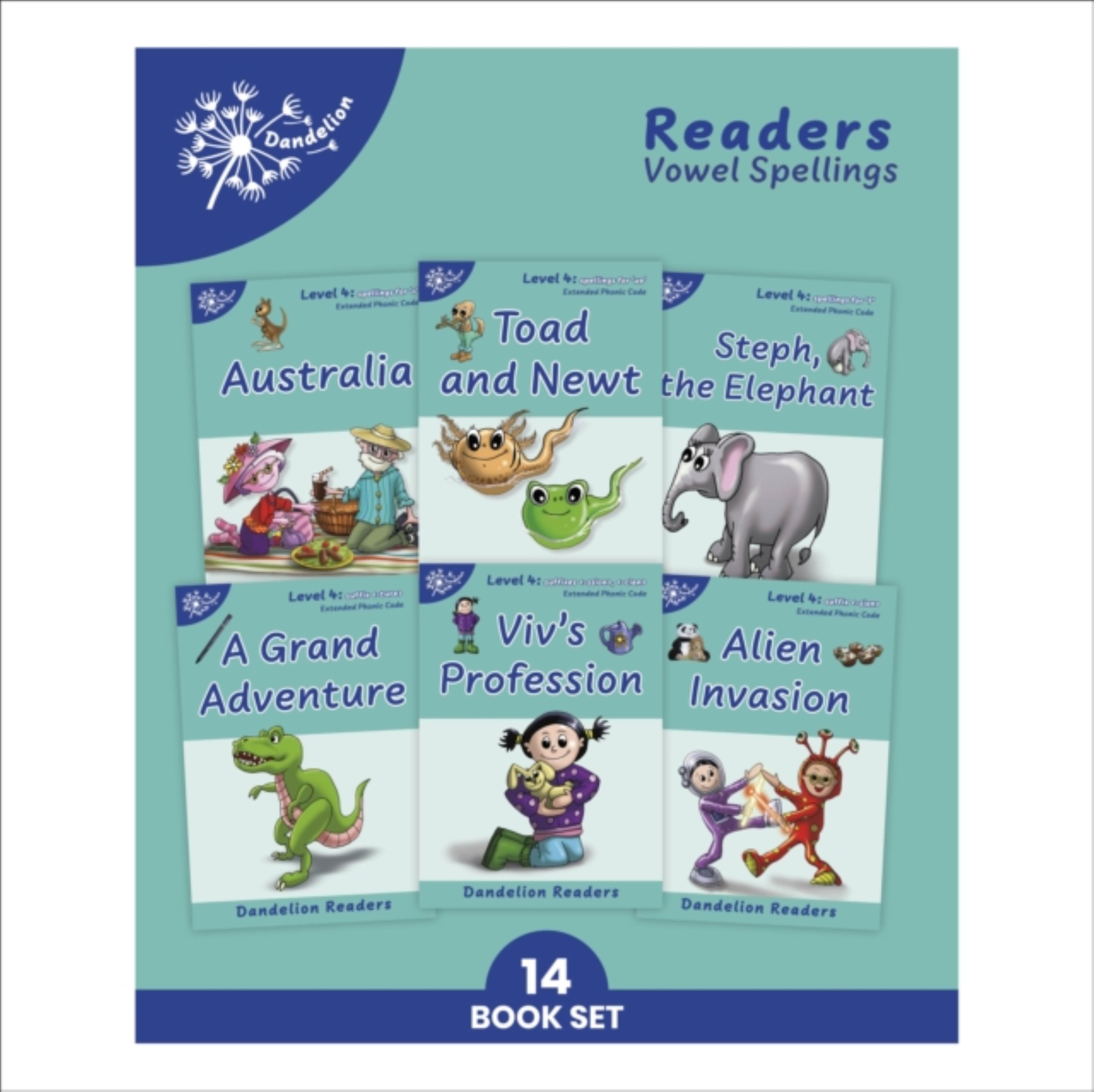 Dandelion Readers Vowel Digraphs Book Pack - Level 4