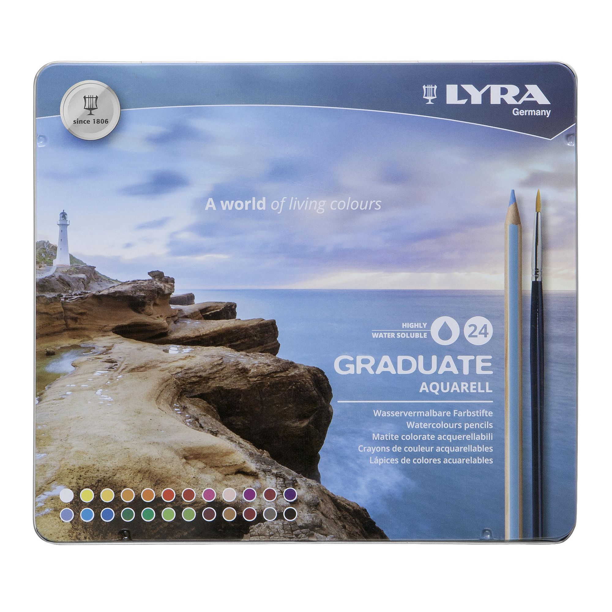 Lyra Graduate Aqua Pencils Pack 24