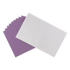 9x7" Exercise Book 64 Page, 8mm Ruled With Margin, Purple - Pack of 100