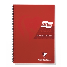 Clairefontaine Europa Notebooks - Red - A4 - Pack of 5
