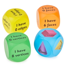 3D Shapes Cubes - Pack of 4