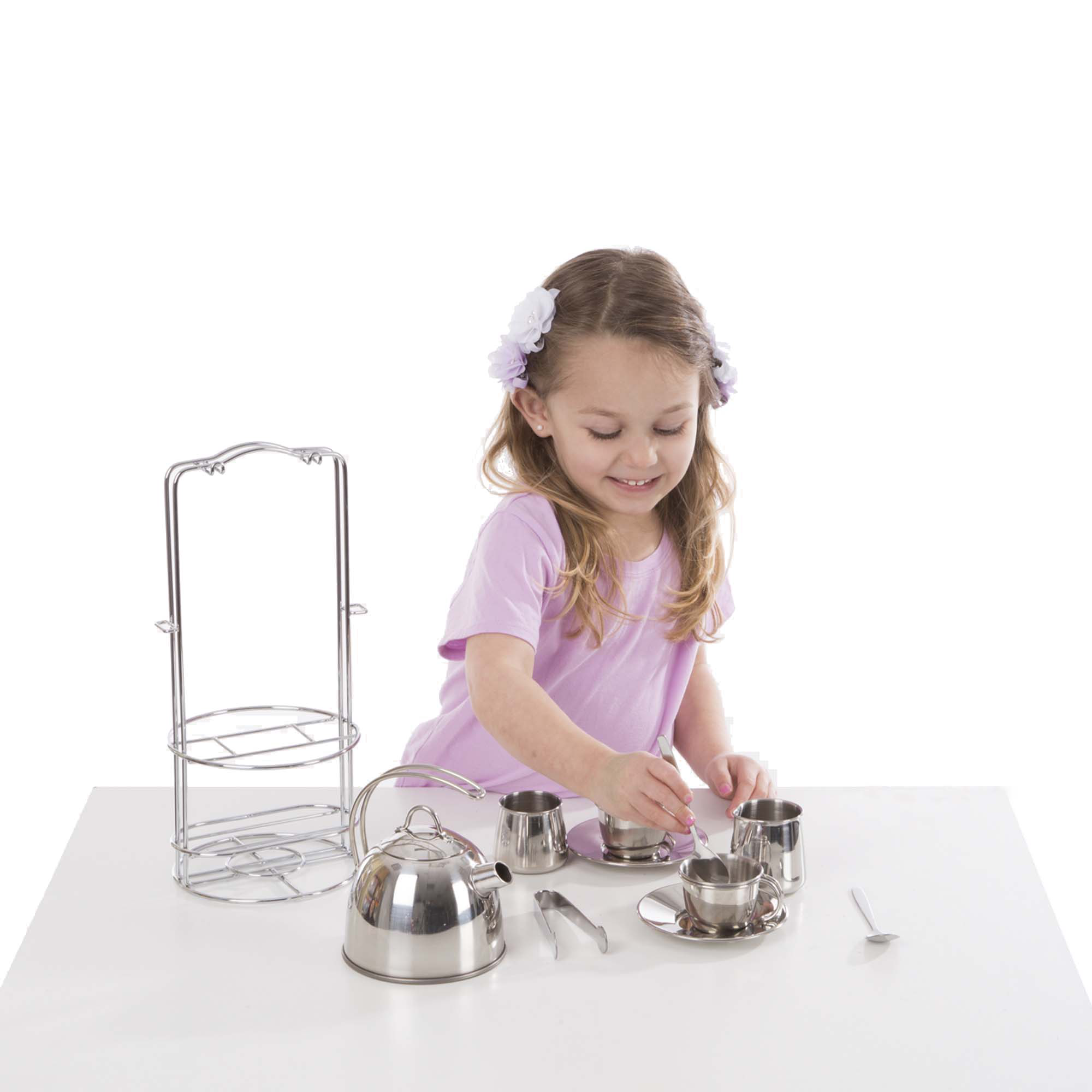 Stainless steel shop tea set child