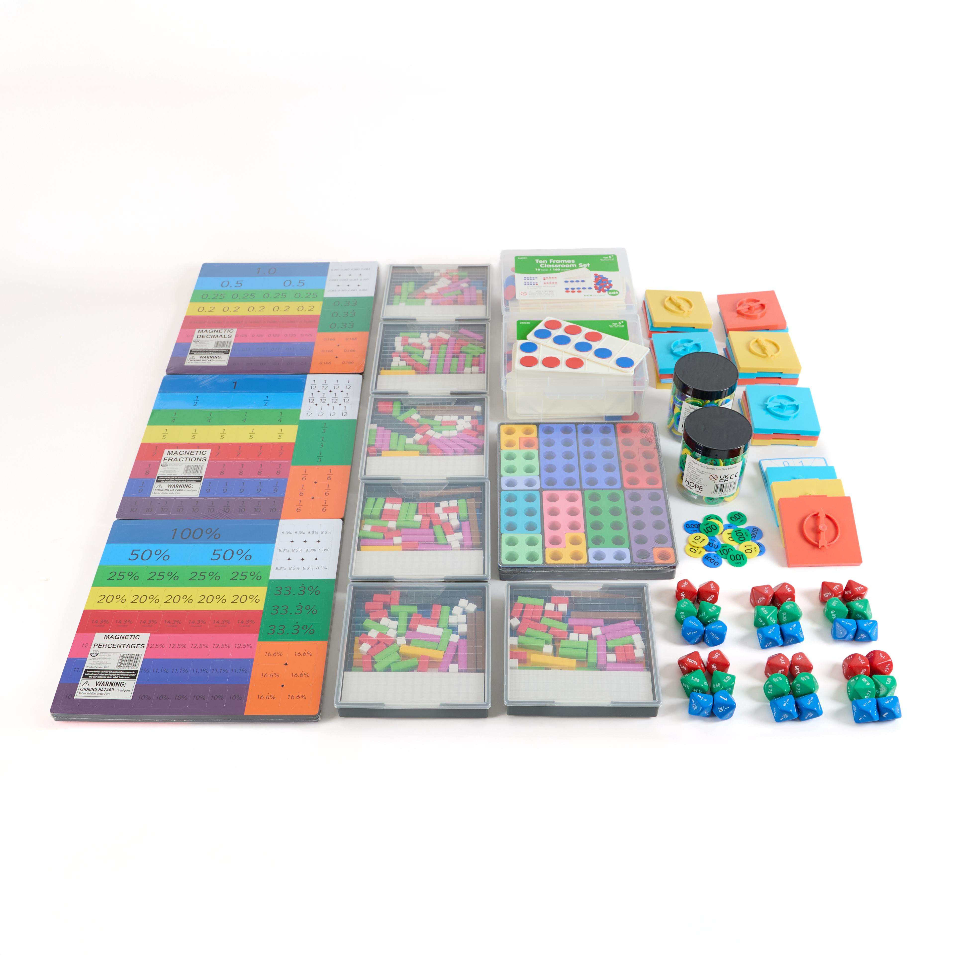 Maths Mastery Fractions, Decimals & Percentage Kit from Hope Education