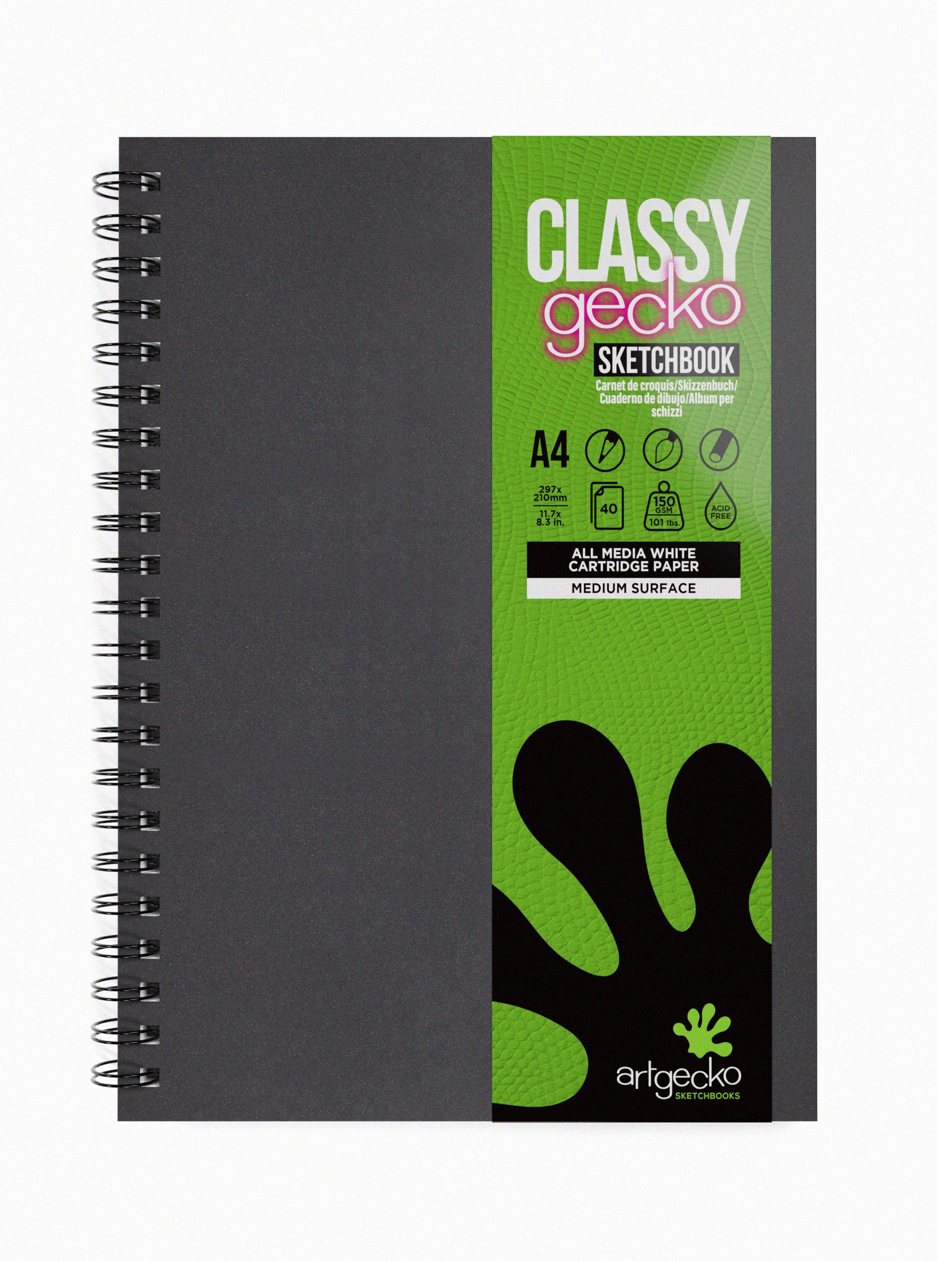 artgecko Spiral Sketchbooks - Portrait - A4 - White Paper - Pack of 5