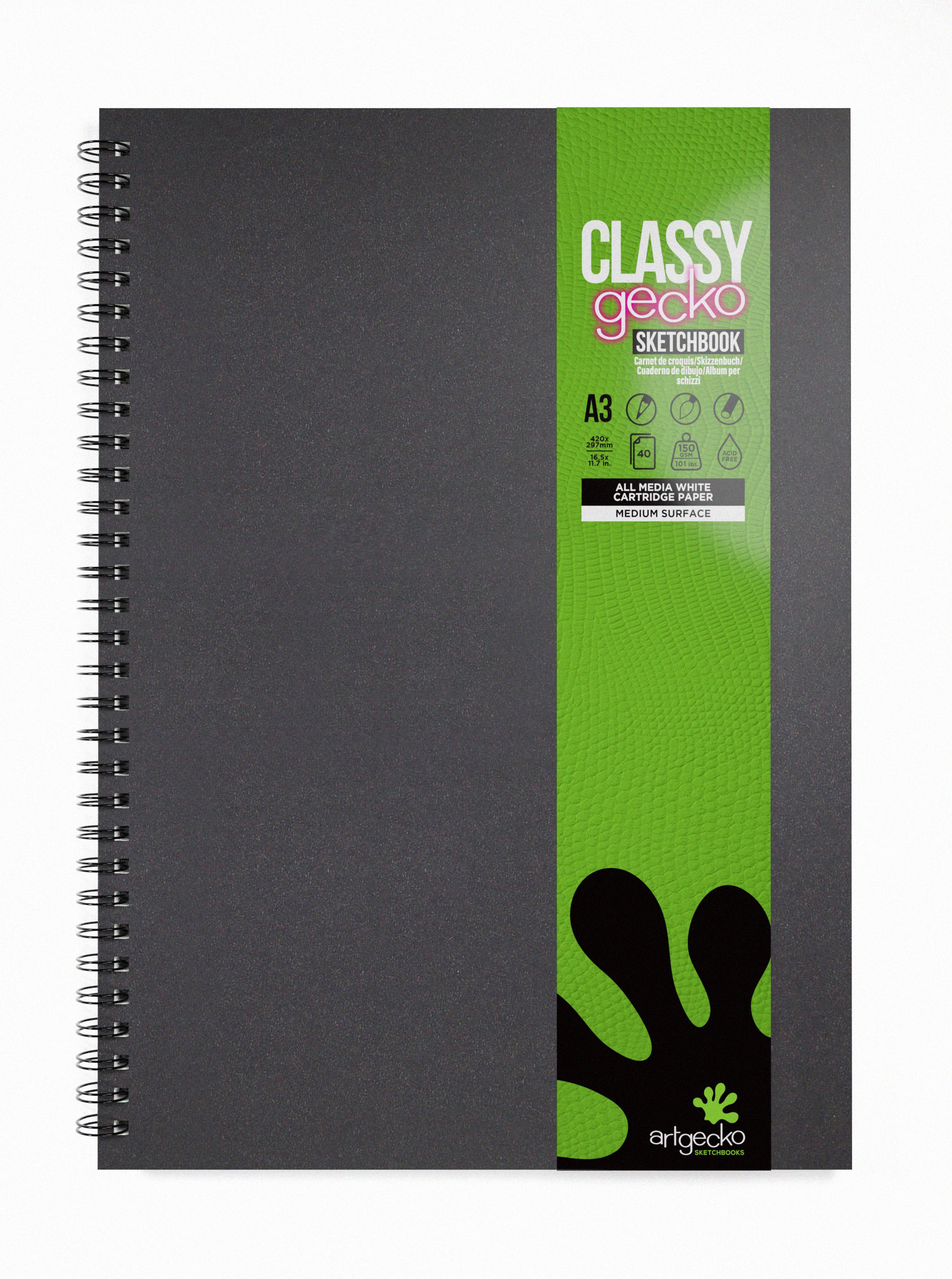 artgecko Spiral Sketchbooks - Portrait - A3 - Pack of 5