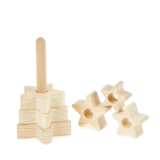 Small Wooden Star Stacker from Hope Education