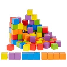 Coloured Wooden Cubes from Hope Education - Pack of 100