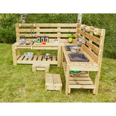 Outdoor L Shaped Mud Kitchen from Hope Education 