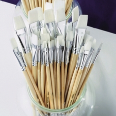 Specialist Crafts Student Flat Synthetic Watercolour Brush Bulk Pack