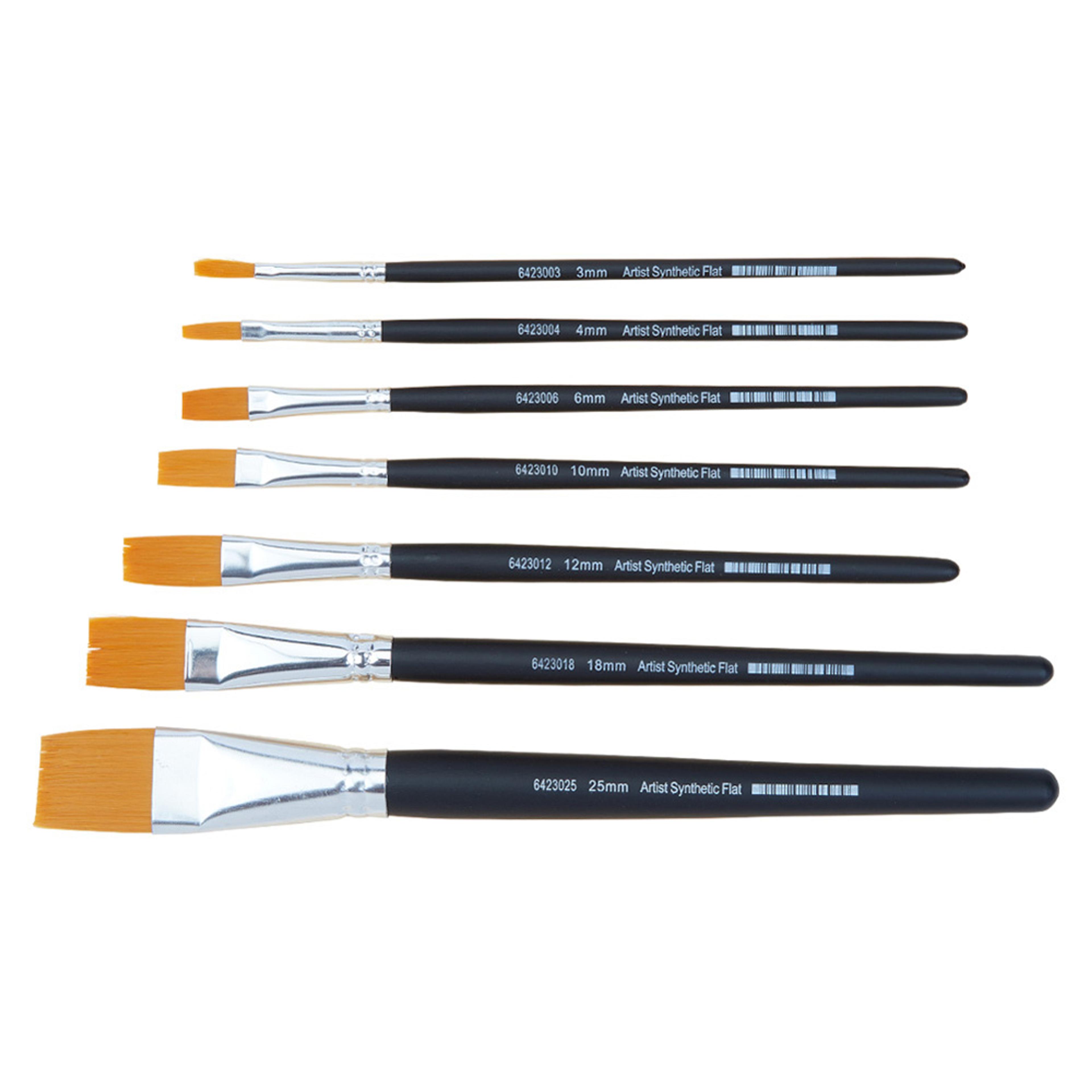 Specialist Crafts Artist Flat Synth Short Brush Set7