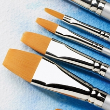 Specialist Crafts Student Watercolour Brush Set - Flat - Short Handled 
