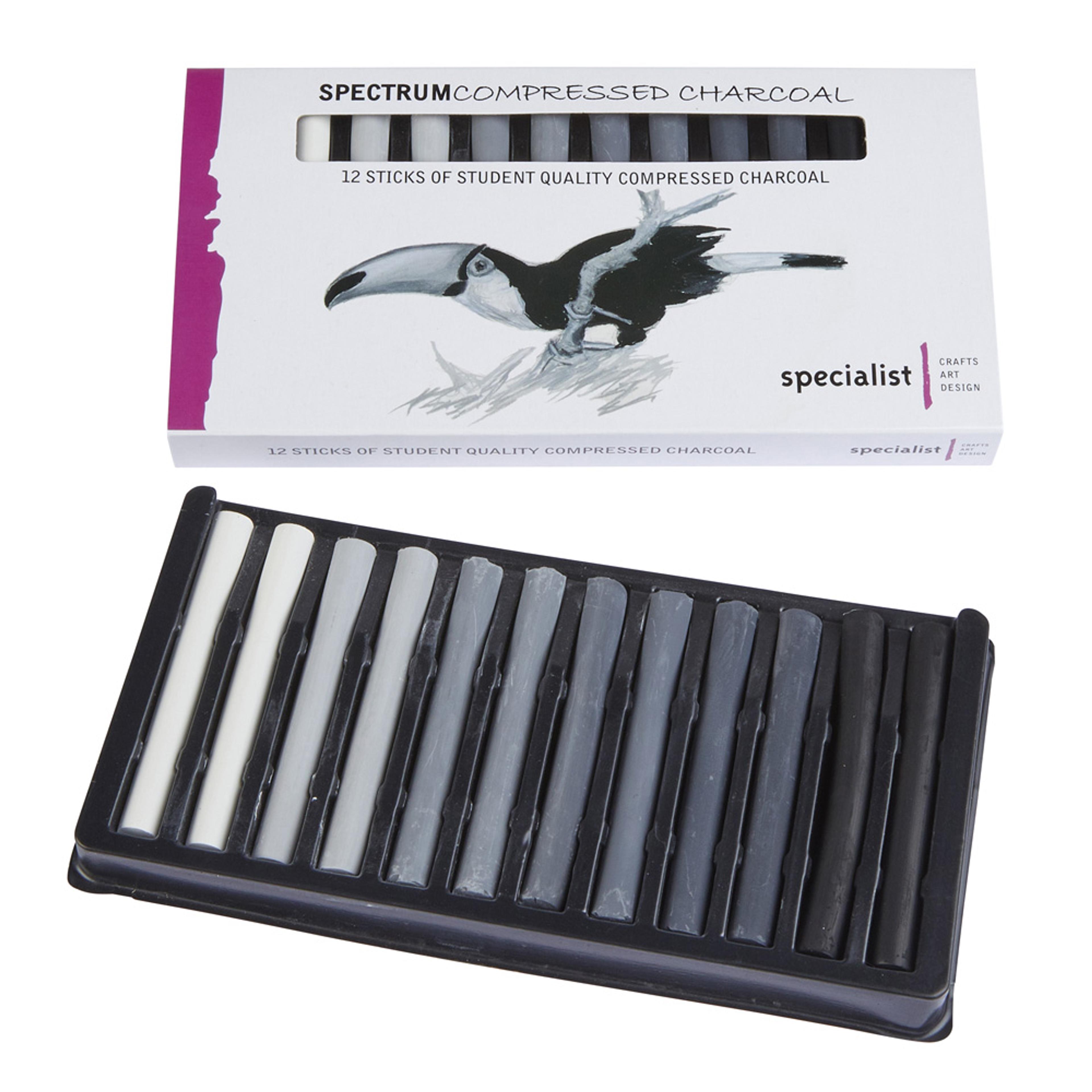 Specialist Crafts Spectrum Compressed Charcoal - Grey - Pack of 12