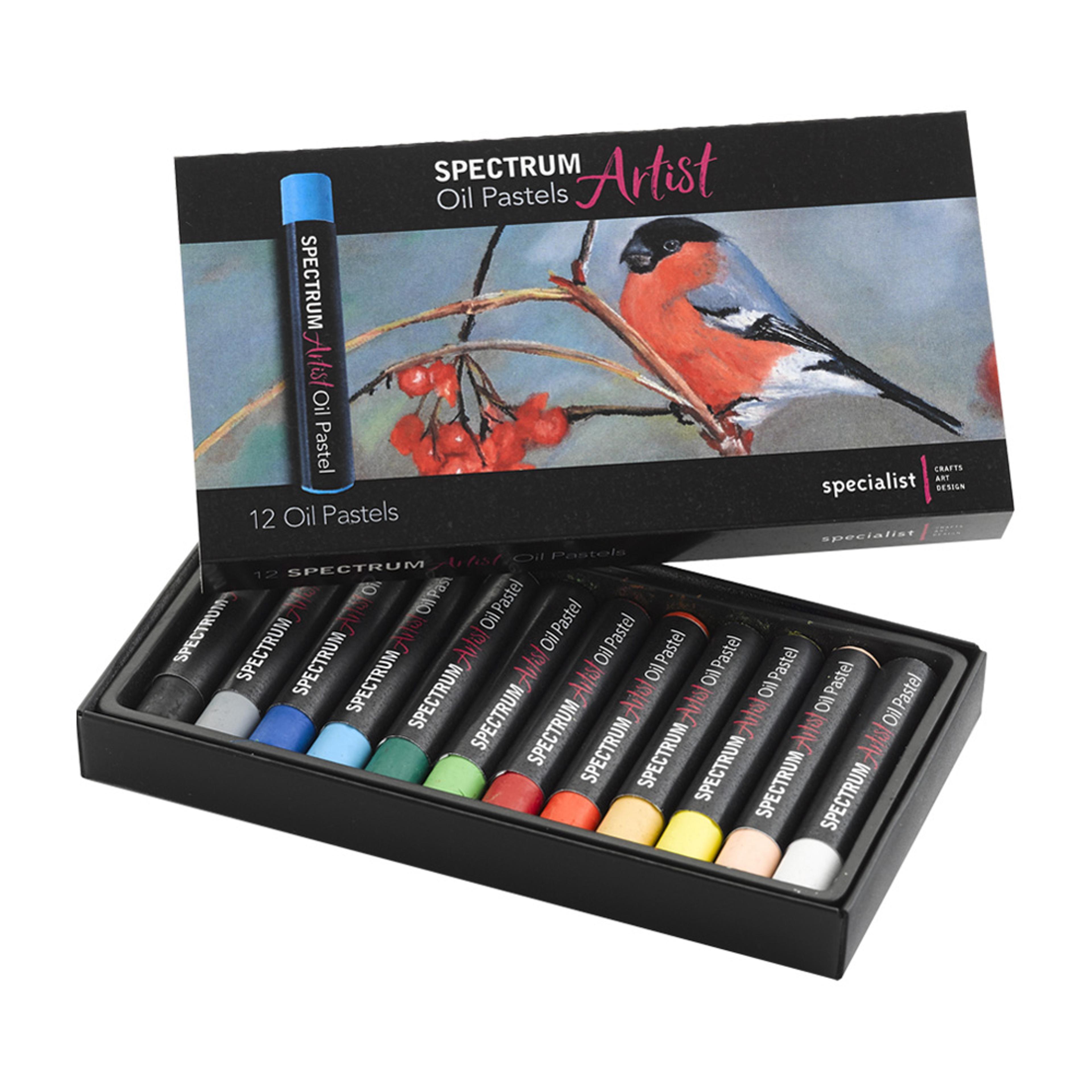 Specialist Crafts Spectrum Artist Oil Pastels - Pack of 12