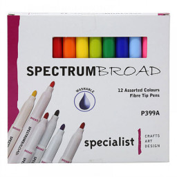 Spectrum Broad Pen Pk12 Asrtd Colours