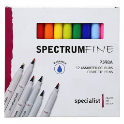 Spectrum Fine Pen Pk12 Asrtd Colours