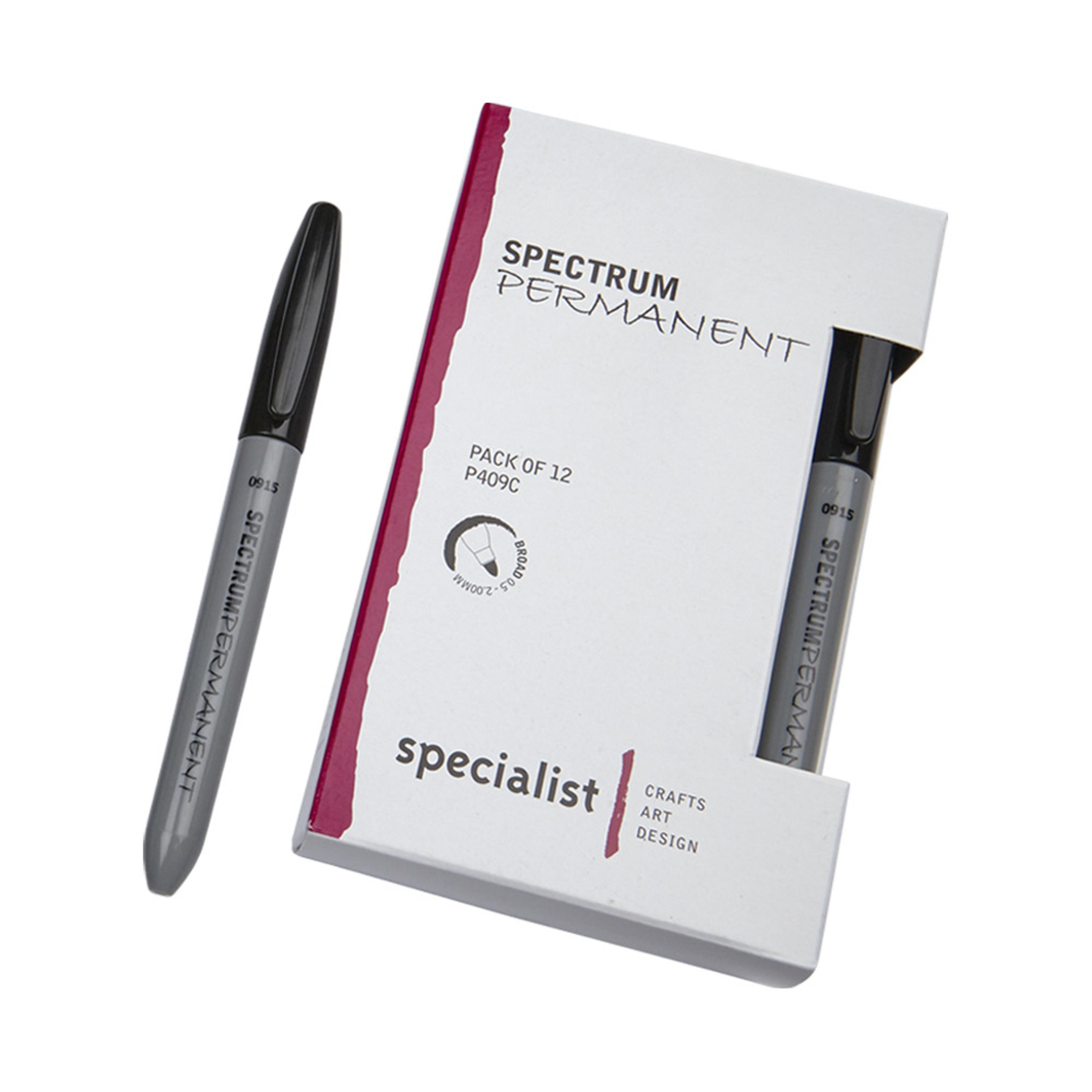 Specialist Crafts Permanent Markers - Pack of 12