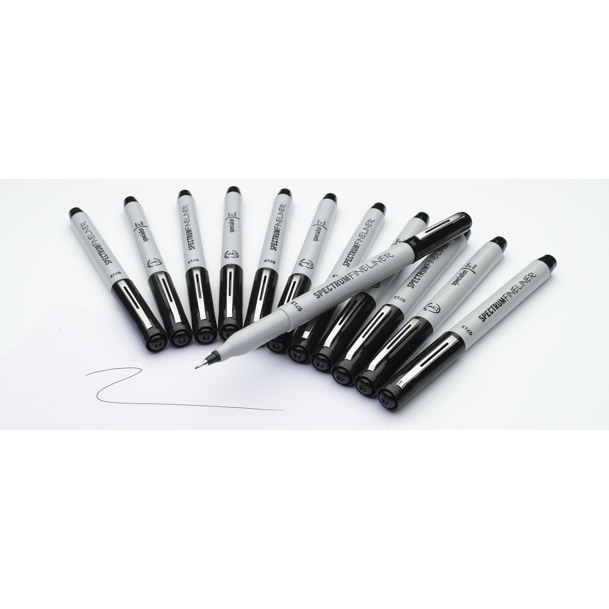 Spectrum Fineliner Pen Pack Of 12 Black