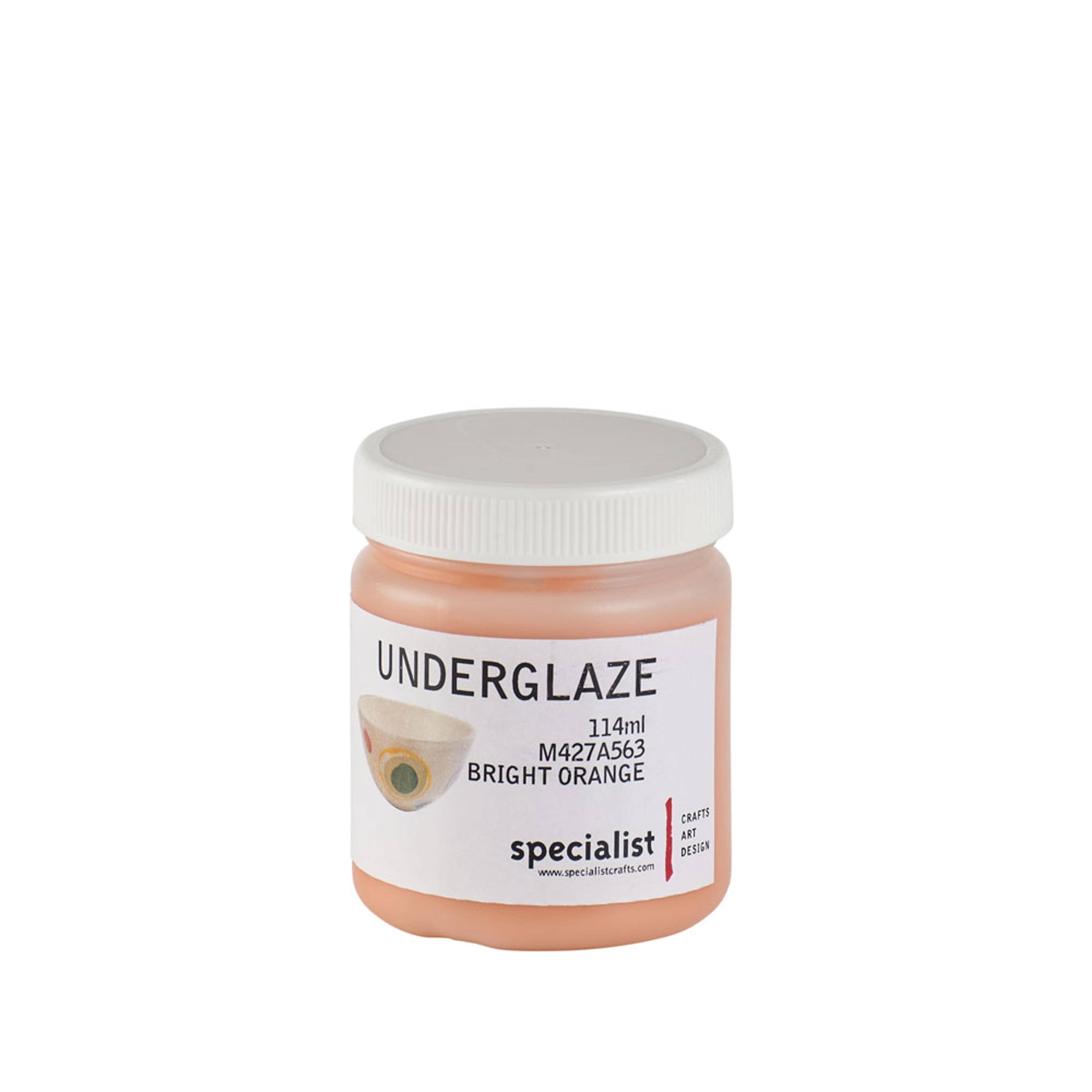 Specialist Crafts Underglaze Colours 114ml - Bright Orange