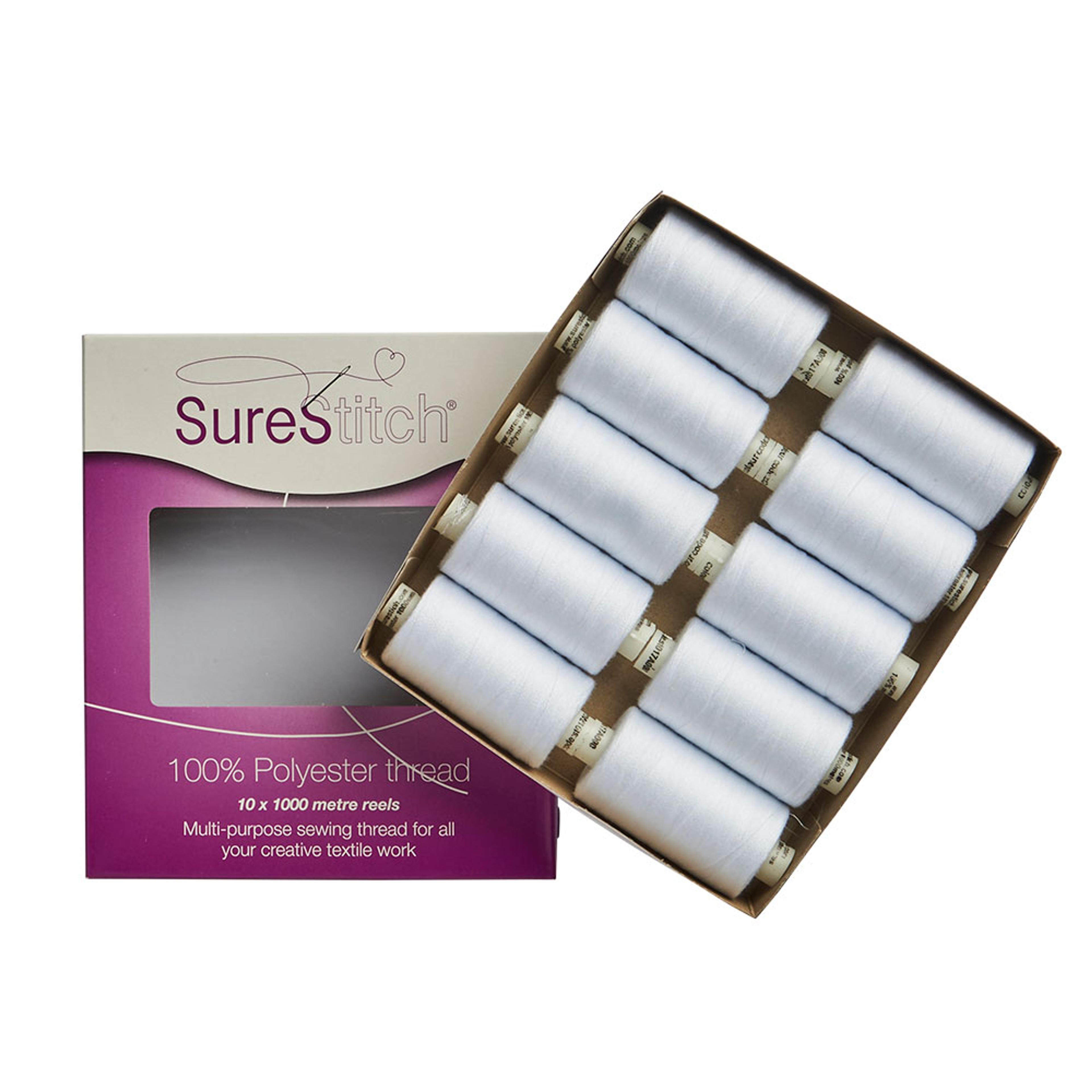 SureStitch 1000m Reels Mixed Packs - White