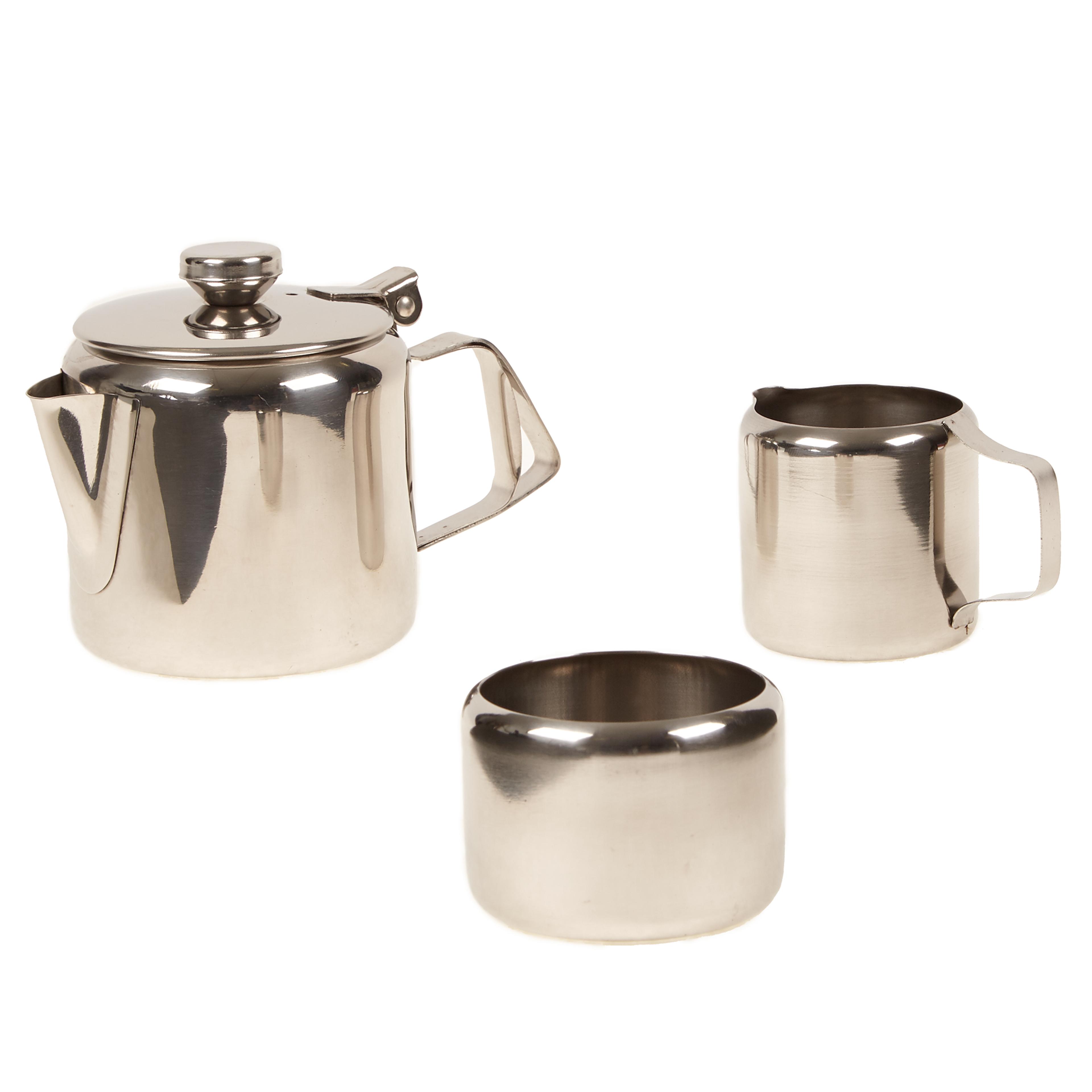 Metal Tea, Milk and Sugar Set